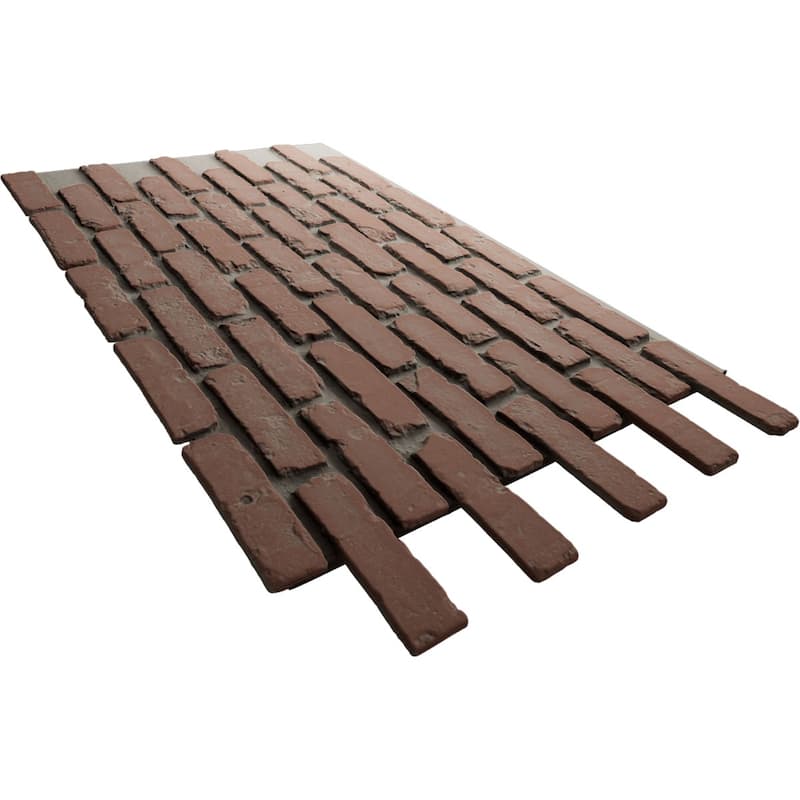 EverStone Aged Brick Faux Brick Panel, 46 7/8"W x 27"H x 1 1/4"D