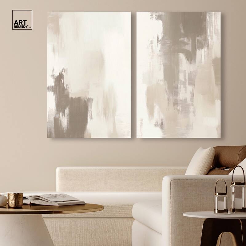 Winter Mist I Canvas Set of 2 by Art Remedy, Gallery Wrapped