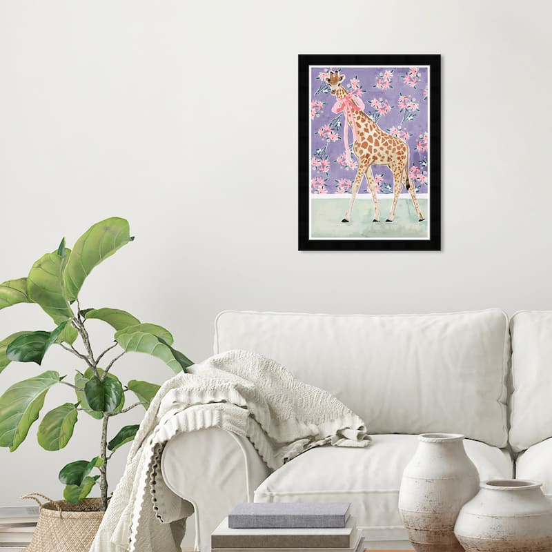 Wynwood Studio Ribbon Flowing Flora Framed Trendy Maximalist Decor 1 Piece Canvas Wall Art