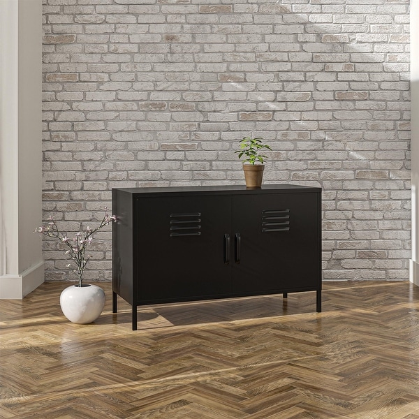 Shadwick 2 door metal hot sale locker accent cabinet