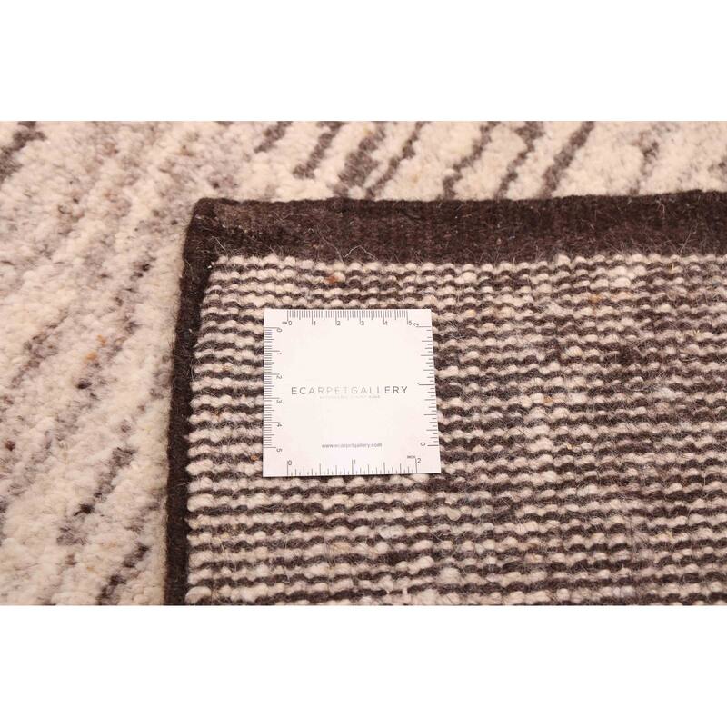 ECARPETGALLERY Hand-knotted Tangier Ivory Wool Rug - 5'3 x 8'0