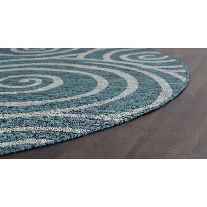 Colonnade Transitional Geometric Indoor/Outdoor Area Rug