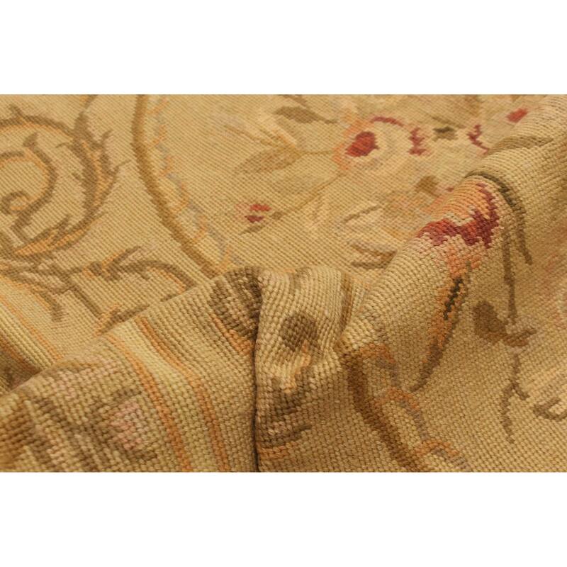 ECARPETGALLERY Flat-Weave Dynasty Khaki Cotton Tapestry Kilim - 2'11 x 4'11