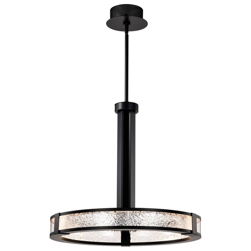 Darrow 24 Inch LED Pendant Matte Black Acrylic Panels - Matte Black