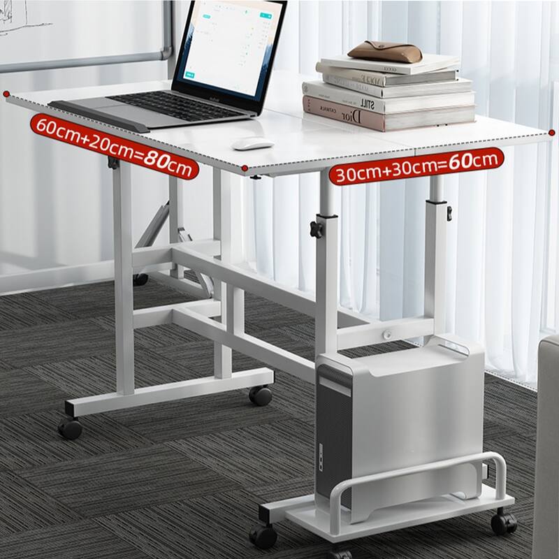 Small Mobile Liftable Standing Desk, Portable Rolling Desk Small Computer Desk, Adjustable Height Mobile Stand Up Desk