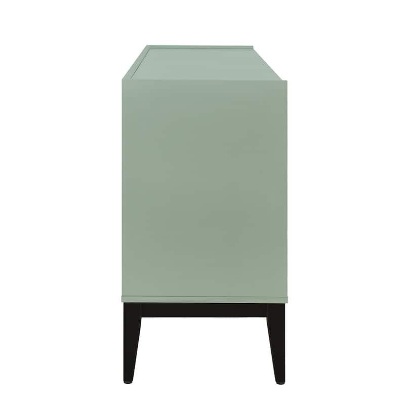Storage Cabinet Sideboard Wooden Cabinet w/ 4 Doors，Adjustable Shelf