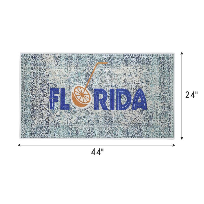 SussexHome Non-Skid Ultra-Thin Area Rugs for Laundry Room, Entryway, Bathroom and Kitchen - Washable Multipurpose Floor Mat