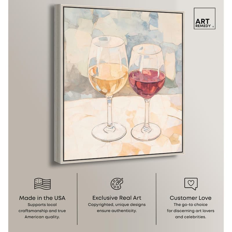 Wine Duo Canvas by Art Remedy