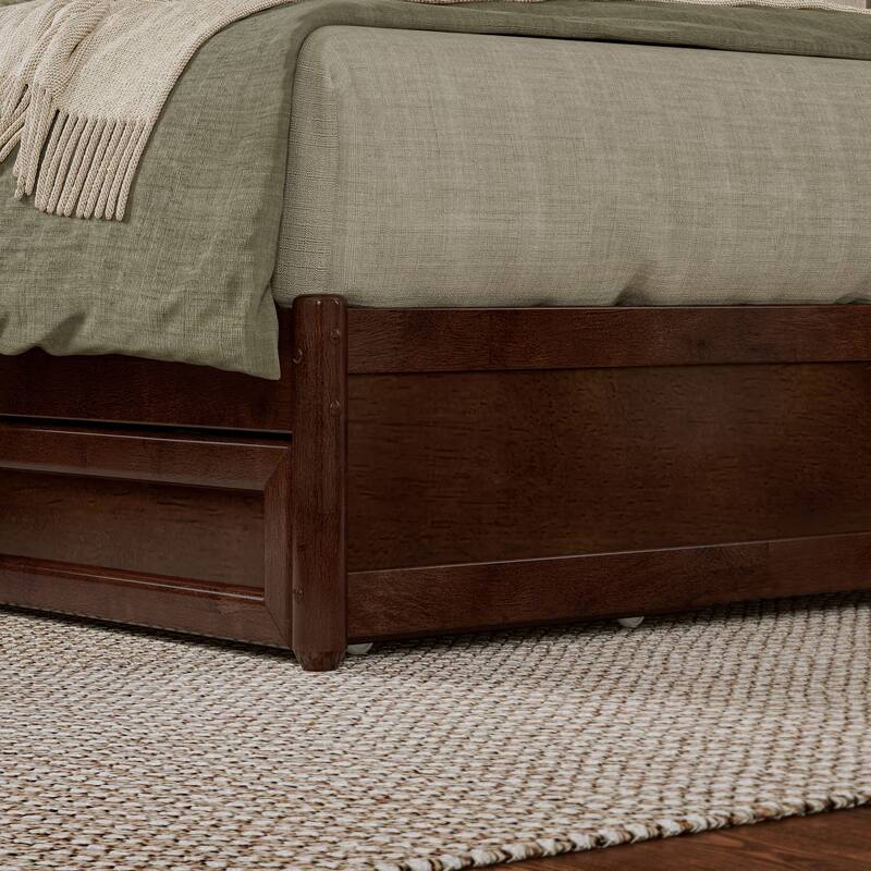 Andorra Platform Bed with Panel Footboard and Storage Drawers