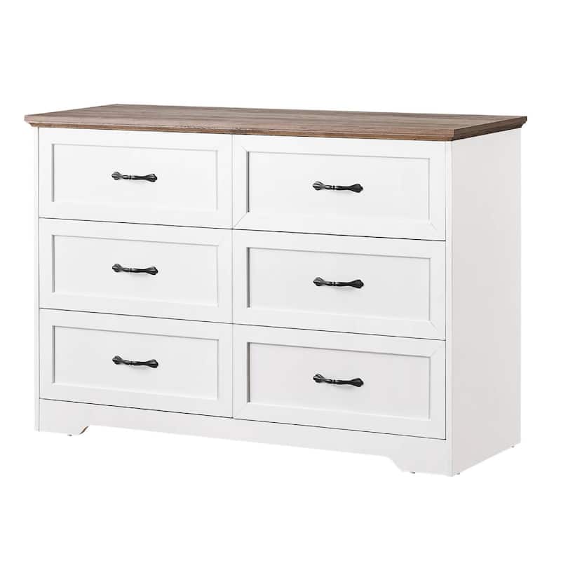 Large Capacity 6 Drawers Dresser, Cabinet for Bedroom