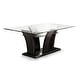 preview thumbnail 4 of 5, Furniture of America Bind Contemporary Cherry 72-inch Glass Top Dining Table