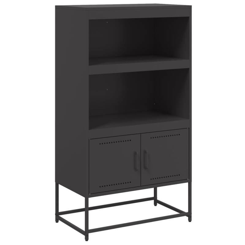 vidaXL Highboard Storage Side Cabinet Cupboard Living Room Furniture Steel - 27.0 x 15.2 x 48.6