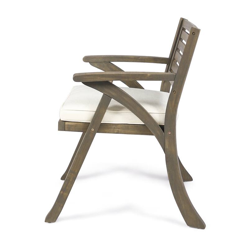 Hermosa Outdoor Acacia Wood Dining Chair (Set of 2) by Christopher Knight Home - N/A