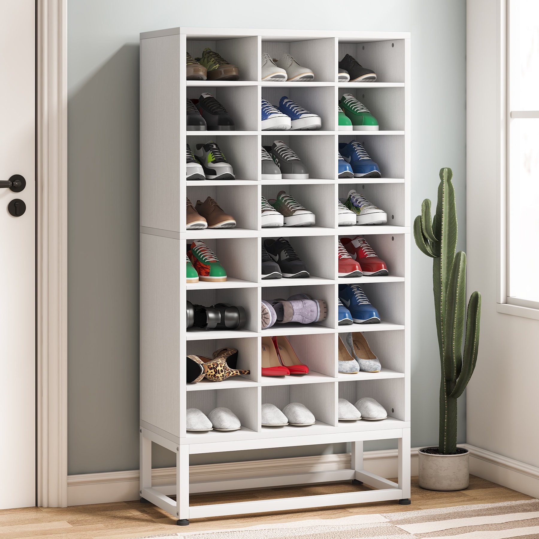 https://ak1.ostkcdn.com/images/products/is/images/direct/200c57114213812d55468c1970d6b9724730c697/White-24-Pair-Shoe-Storage-Cabinet%2C-8-Tier-Feestanding-Cube-Shoe-Rack-Closet-Organizers-for-Bedroom%2C-Hallway.jpg