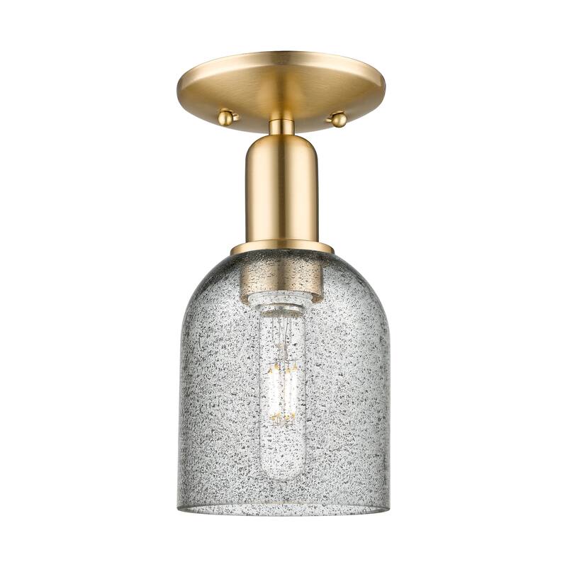 Innovations Lighting Endless Possibilities Arcadia - Caledonia - 1 Light 5" Semi-Flush Mount - Charcoal/Champagne Bronze