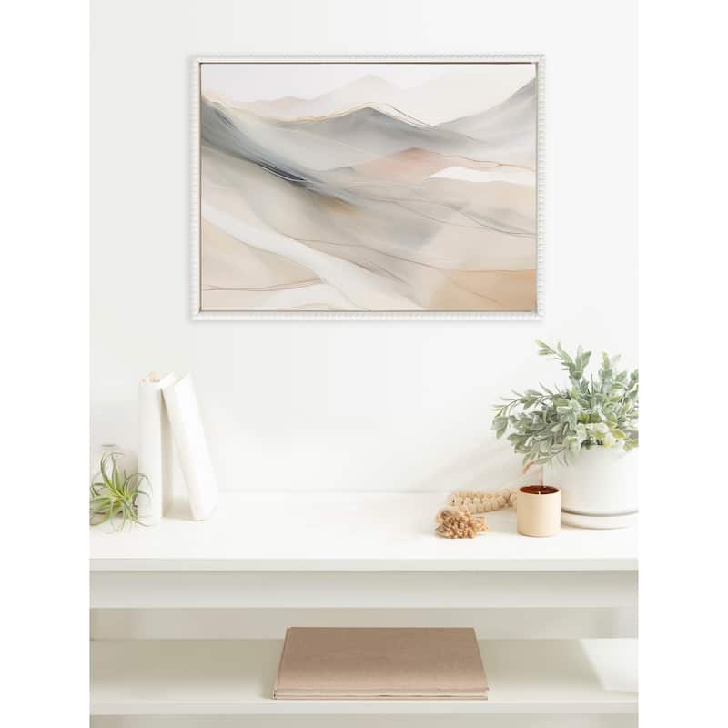 Sylvie Beaded Landscape Framed Canvas by Creative Bunch Studio