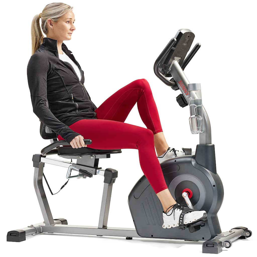 Sunny Health & Fitness Elite Interactive Series Exercise Recumbent Bike