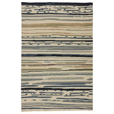 Sketchy Lines Indoor and Outdoor Abstract Area Rug