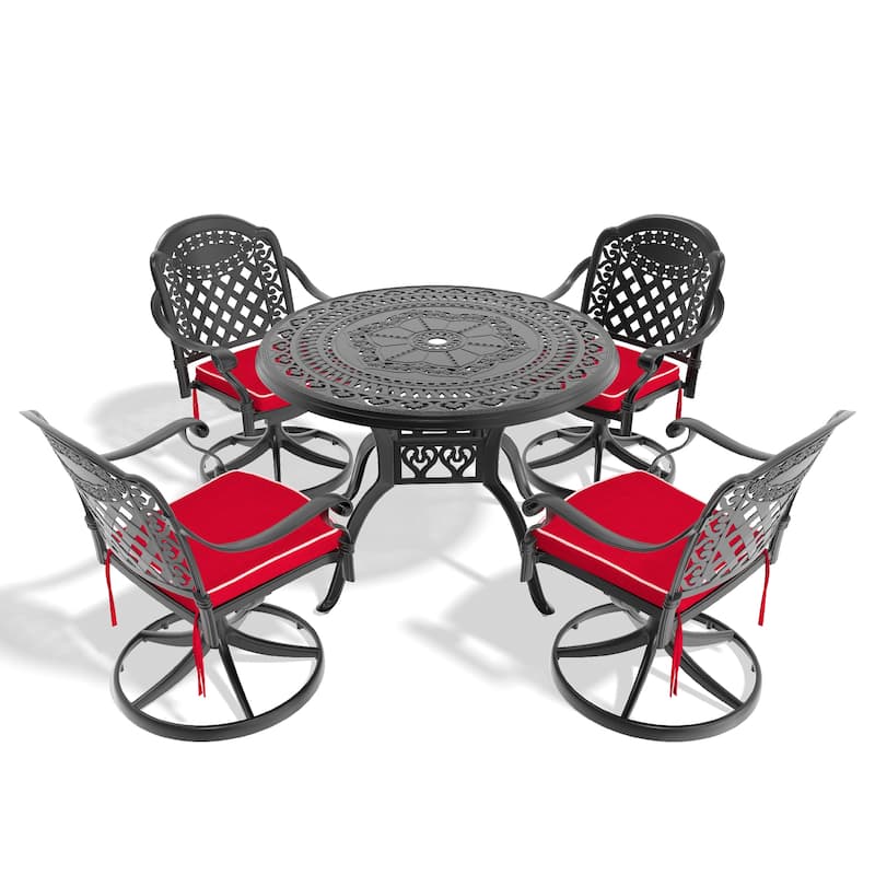 5-Piece All-Weather Cast Aluminum Dining Set