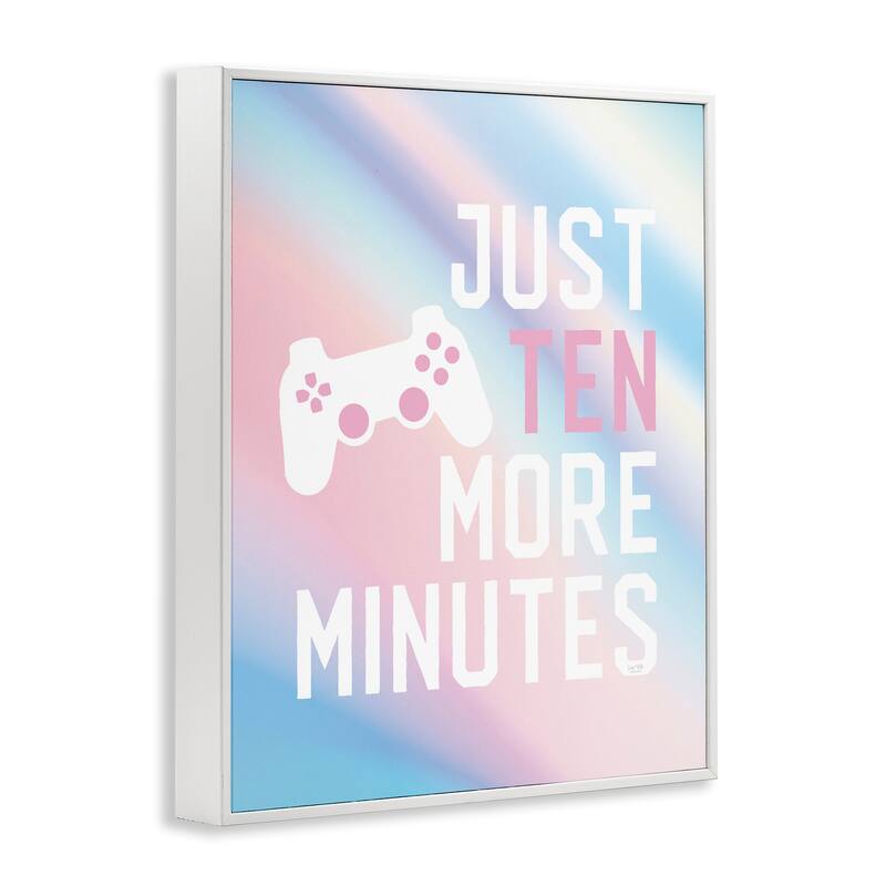 Stupell Pastel Ten More Minutes Gamer Framed Giclee Art Design By Lux + Me Designs