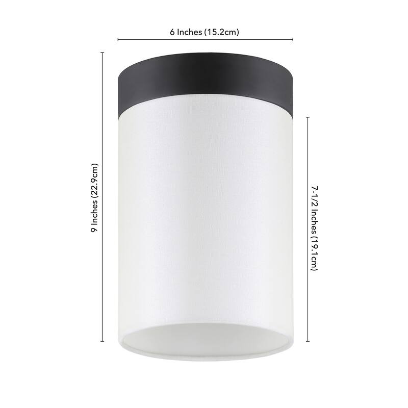 Piper 6" Flush Mount with Fabric Shade
