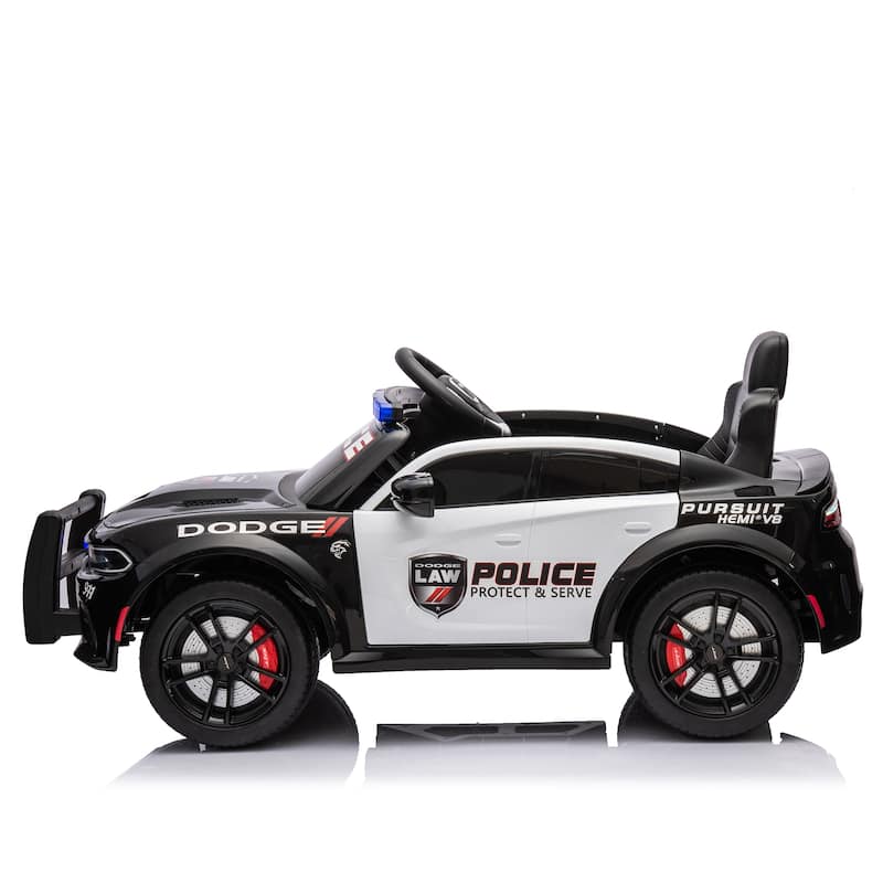 Licensed Dodge Charger,12v Kids ride on police car W/Parents Remote Control,Police car sticker,megaphone,three-speed