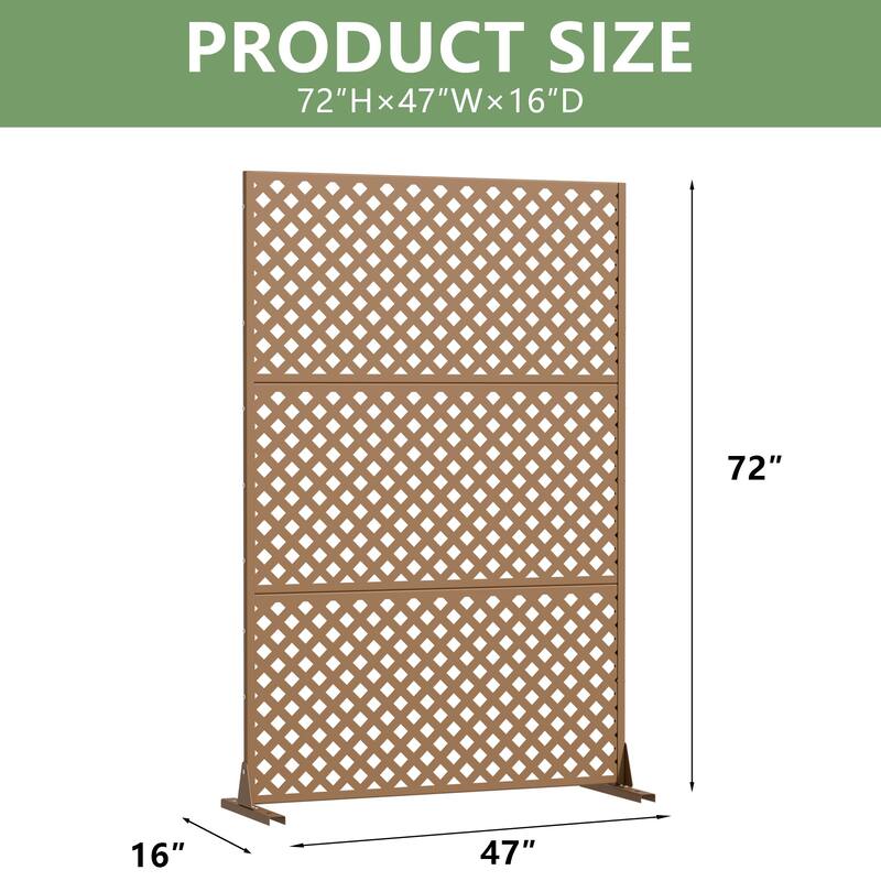 Outdoor Rectangle Privacy Screens Metal Screen Fence Panel
