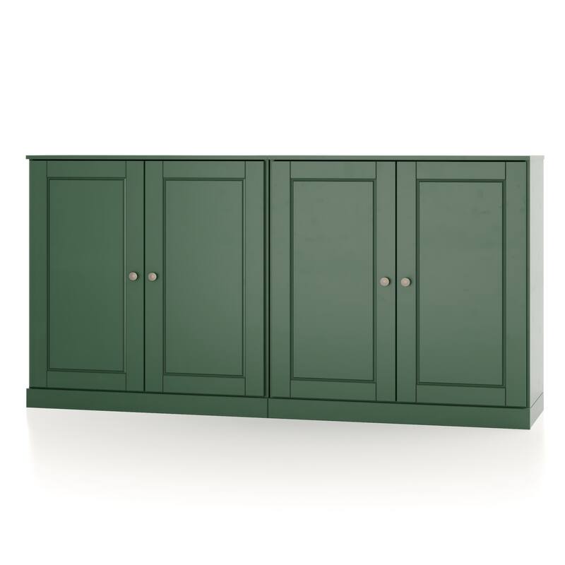 Palace Imports 100% Solid Wood 64" Sideboard with Solid Doors, 4-Drawers and Adjustable Shelves