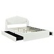 preview thumbnail 17 of 58, Full Platform Bed with Twin Trundle and 5 Storage Shelves, White Finish