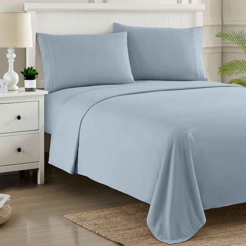 Sweet Home Collection 4 Piece Sheet Set, Ultra Soft 1800 Series, Double Brushed Microfiber.