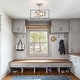 preview thumbnail 10 of 24, Modern Semi Flush Mount Ceiling Light, 3-Light Geometric Square Close to Ceiling Light Fixture for Hallway Foyer Bedroom