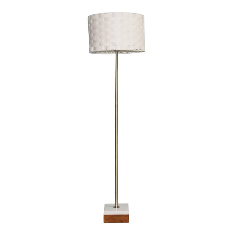 Minimalist Floor Lamp Slim Standing Light with Neutral Shade