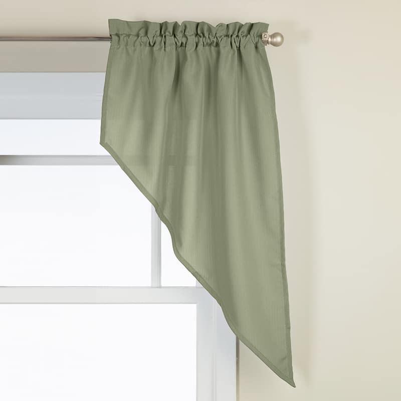 Opaque Ribcord Kitchen Curtain Pieces - Tiers/ Valances/ Swags