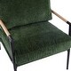 preview thumbnail 11 of 12, 27.56" Modern Accent Chair with Plush Cushions, Minimalist Metal Frame, and Wooden Armrest Design