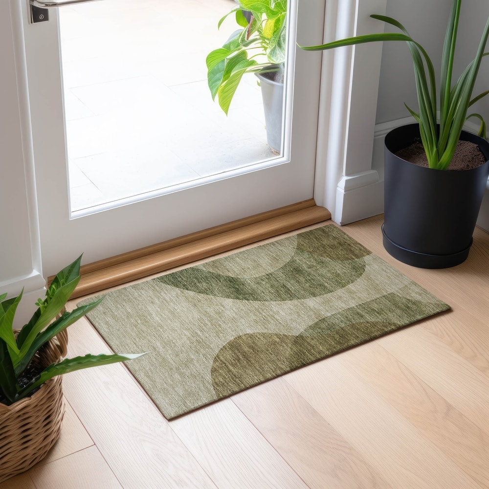 Machine Washable Indoor/ Outdoor Chantille Modern Deco Rug