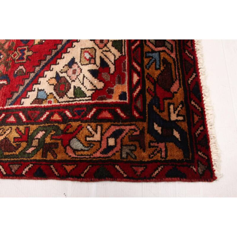 ECARPETGALLERY Hand-knotted Andelz Red Wool Rug - 3'7 x 9'9