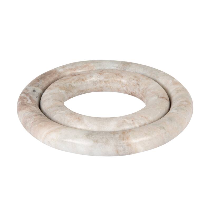 Marble Trivets for Dining Table, Set of 2 - Brown