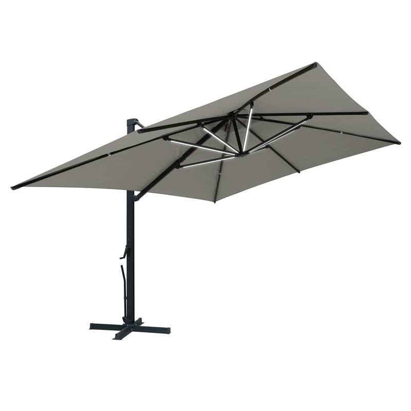 13-Ft Aluminum Dual-Roof Cantilever Umbrella
