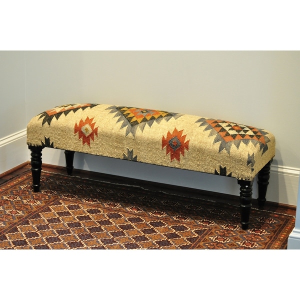 Handmade Upholstered Bench - 47" L x 15" W x 17" H. Opens flyout.