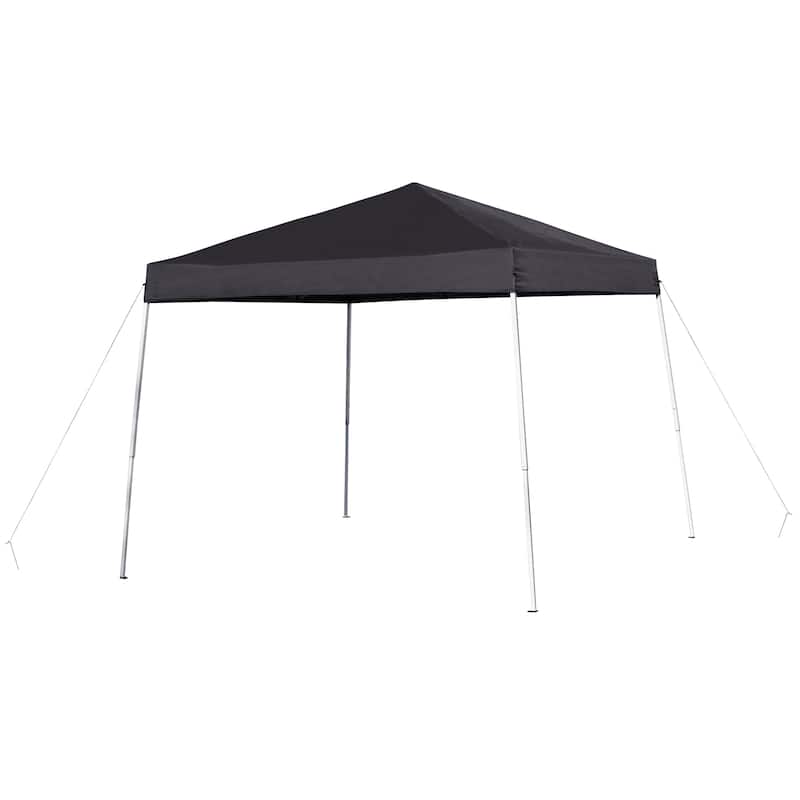 8'x8' Weather Resistant Easy Pop Up Slanted Leg Canopy Tent with Carry Bag - 8x8