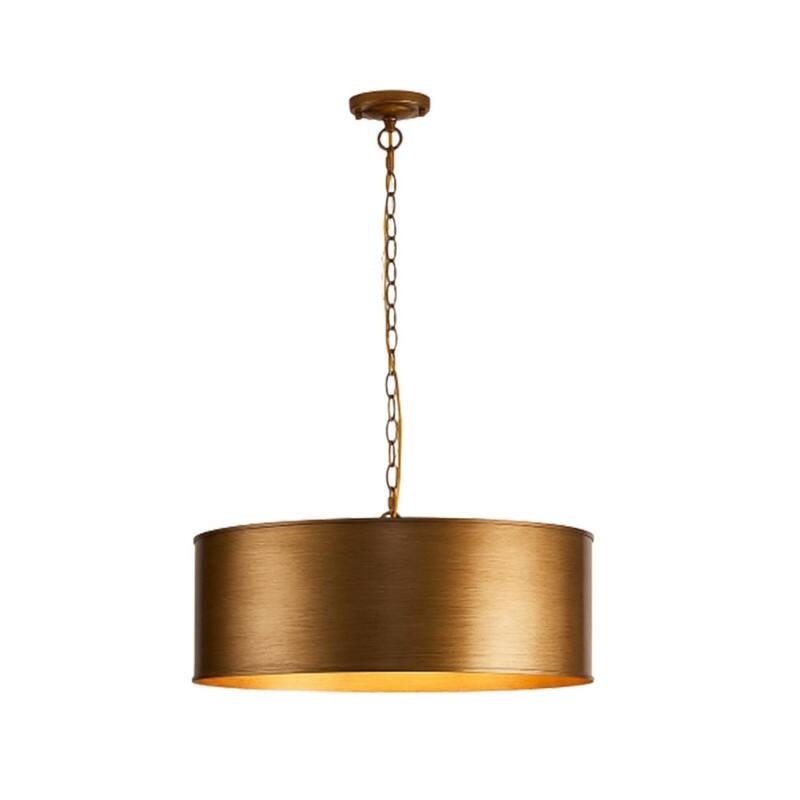 4 Light dining light fixtures gold chain hanging metal pendant light