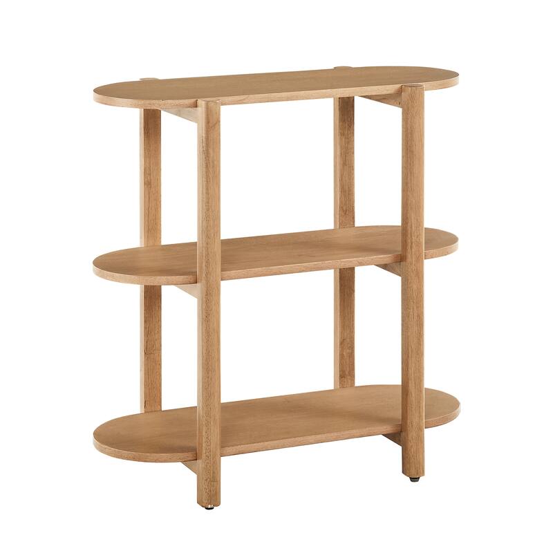 Bower Home 32" Modern Wood Bookcase - 32 W x 15 D x 32 H" - Toasted Oak