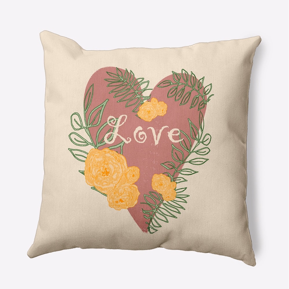 Love And Roses Valentines Day Decorative Throw Pillow