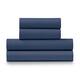100% Cotton Sateen Luxurious 1200 Thread Count 4-Piece Sheet Set - Navy - California King