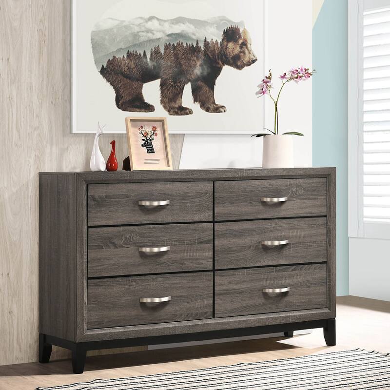 Cabrillo Grey Oak 6-drawer Dresser