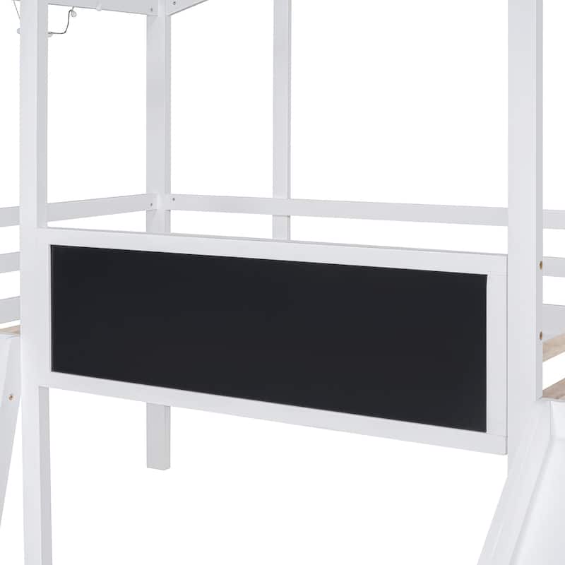 Twin Loft House Bed with Slide