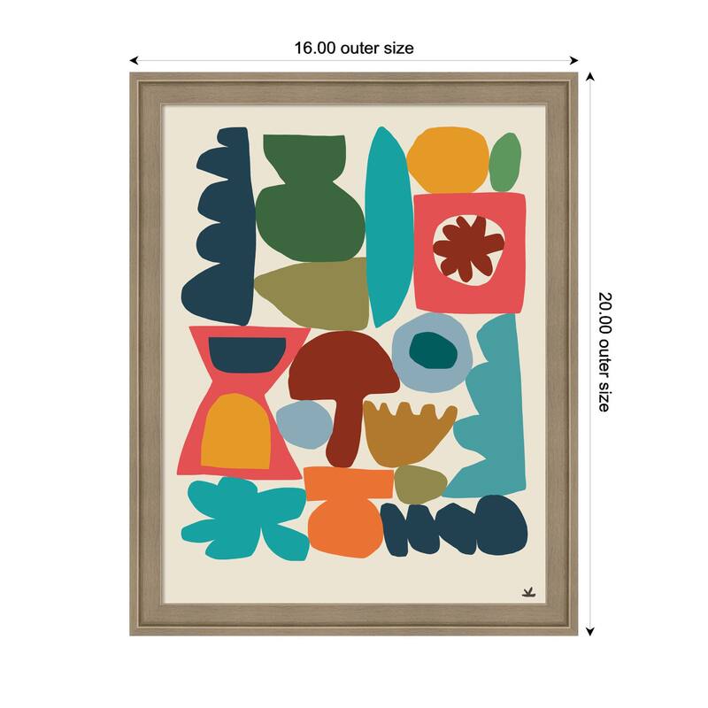 Kate and Laurel Garden Songs Pt 1 by Kelly Knaga Framed Mounted Canvas Wall Art Print