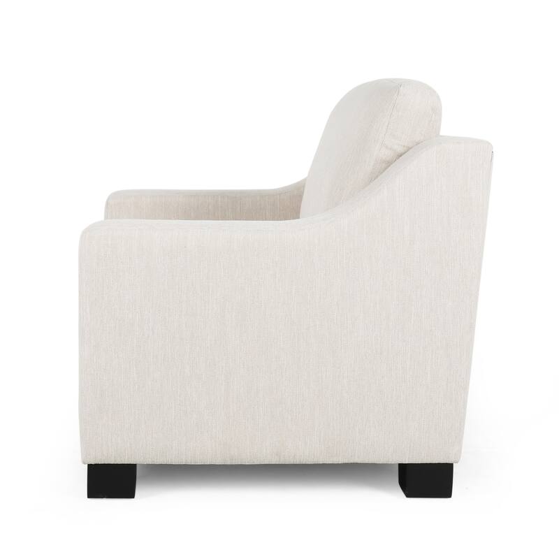 Roomfitters Modern Accent Chair, Upholstered Armchair with Sloping Arms for Living Room Seating, Cozy Club Chair