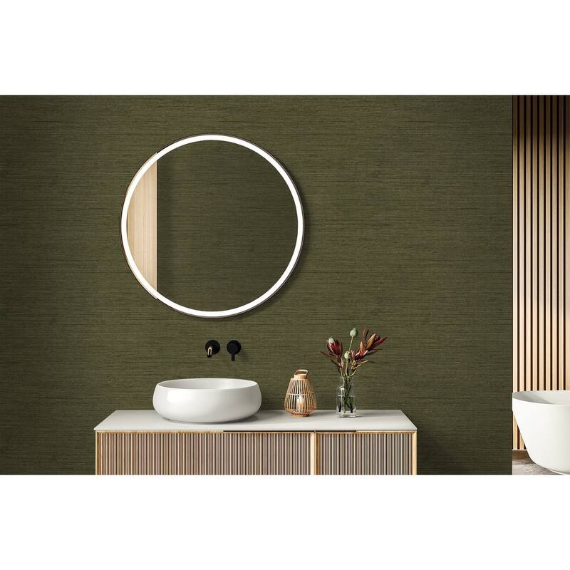 Seabrook Designs Threaded Embossed Vinyl Unpasted Wallpaper