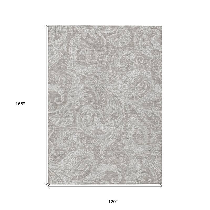 HomeRoots Paisley Transitional Rectangle Outdoor Rug